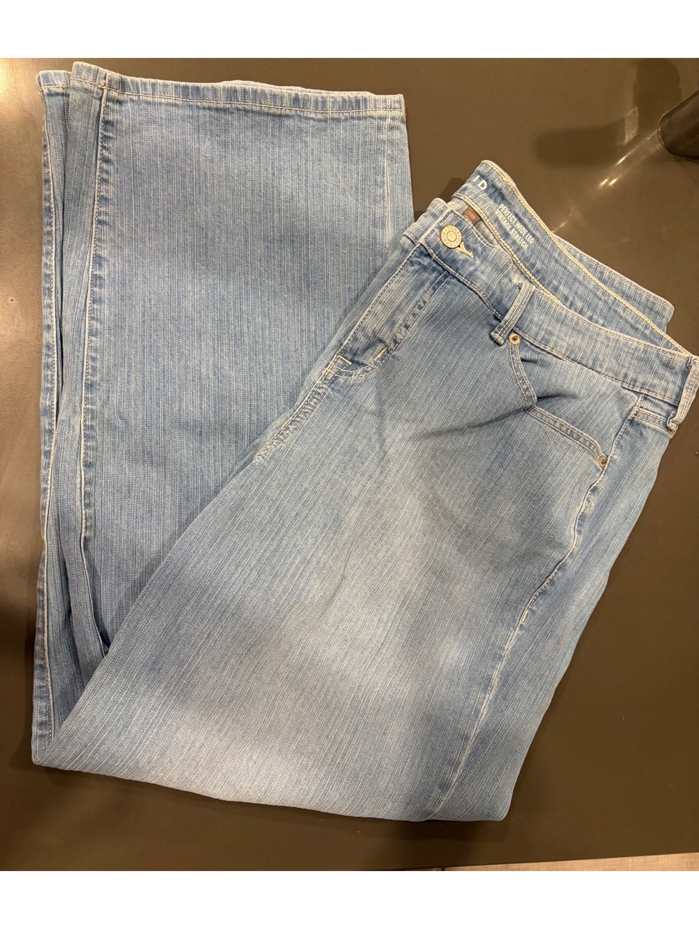 Torrid Perfect Wide Leg Jeans Women’s 18R Vintage Stretch Light Wash Striped